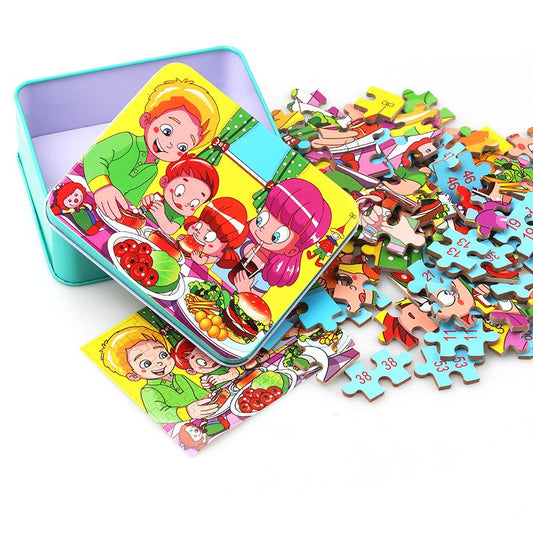 80-Piece Wooden Animal Puzzle - Educational Toy {product_title}, {variant_option}, {product_type}